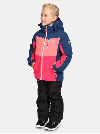 Růžovo-modrá holčičí lyžařská bunda Kilpi Valera-JG