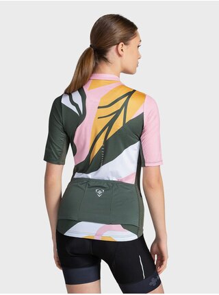 Zeleno-růžové dámské sportovní tričko na zip Kilpi RITAEL