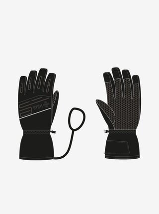 Černé unisex lyžařské rukavice Kilpi CEDRIQ