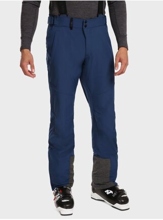 Tmavě modré pánské softshellové lyžařské kalhoty Kilpi RHEA