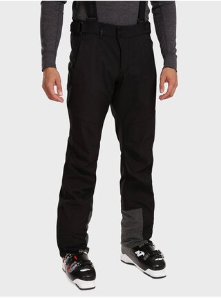 Černé pánské softshellové lyžařské kalhoty Kilpi RHEA