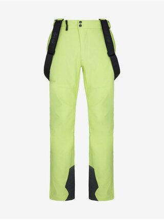 Svetlo zelené pánske softshellové lyžiarske nohavice Kilpi RHEA