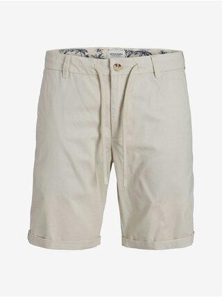 Krémové pánské chino kraťasy Jack & Jones Marco