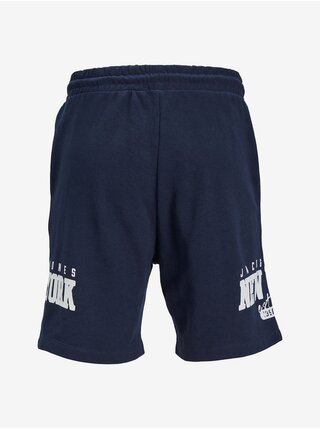 Tmavě modré pánské teplákové kraťasy Jack & Jones Cory