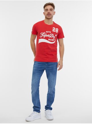 Červené pánské tričko Superdry Collegiate Graphic Tee 