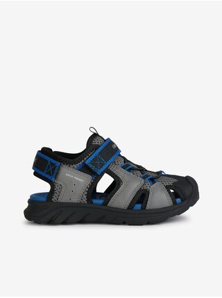 Šedé chlapčenské outdoorové sandále Geox Airadyum