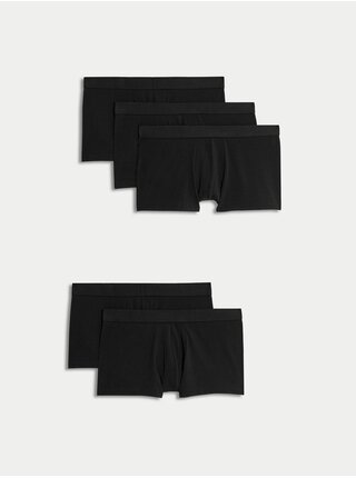 Súprava piatich pánskych boxeriek v čiernej farbe Marks & Spencer