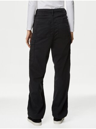 Černé dámské kapsáčové kalhoty Marks & Spencer 