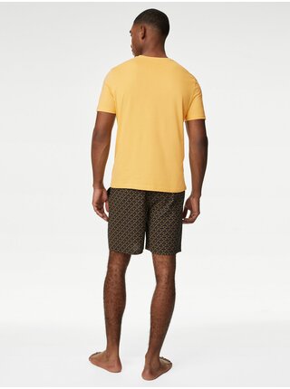 Černo-žluté pánské pyžamo s motivem nosorožců Marks & Spencer