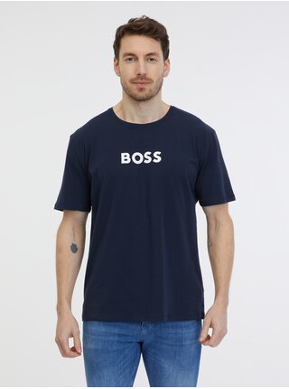 Tmavě modré pánské tričko BOSS