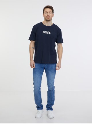 Tmavě modré pánské tričko BOSS