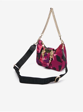 Tmavě růžová dámská vzorovaná kabelka Versace Jeans Couture Range F Couture