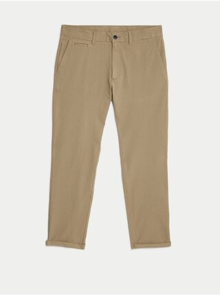 Světle hnědé pánské chino kalhoty Marks & Spencer 