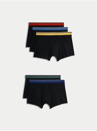 Súprava piatich pánskych boxeriek v čiernej farbe Marks & Spencer