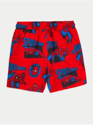 Červené klučičí plavky s motivem Spider-Man Marks & Spencer   