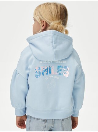 Světle modrá holčičí mikina s motivem jednorožce Marks & Spencer 