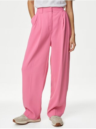 Ružové dámske široké nohavice Marks & Spencer