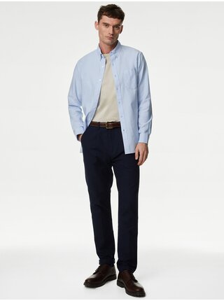 Světle modrá pánská košile Marks & Spencer Oxford 