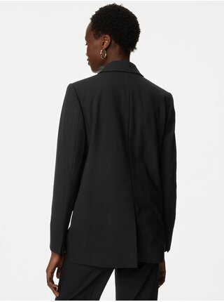 Čierne dámske sako s prímesou vlny Marks & Spencer