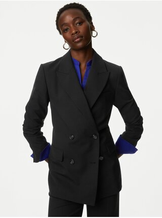 Černé dámské sako s příměsí vlny Marks & Spencer 