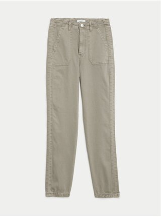 Světle hnědé dámské kalhoty Marks & Spencer 