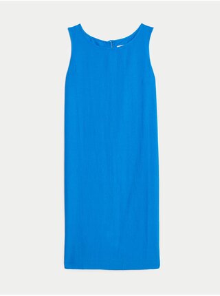 Modré dámské lněné šaty Marks & Spencer 