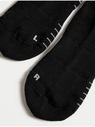 Sada piatich párov pánskych športových ponožiek v čiernej farbe Marks & Spencer
