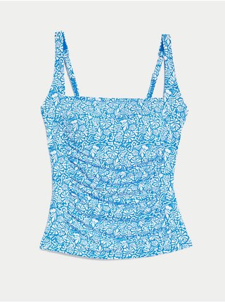 Modrý dámský vzorovaný plavkový top Marks & Spencer 
