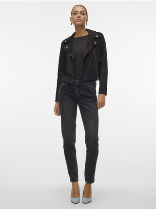 Černá dámská bunda v semišové úpravě Vero Moda Jose