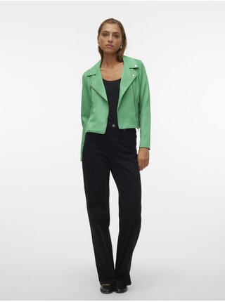 Zelená dámská bunda v semišové úpravě Vero Moda Jose