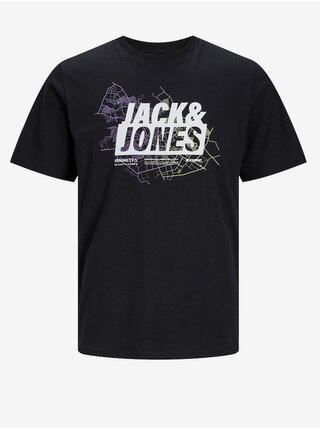 Čierne pánske tričko Jack & Jones Map