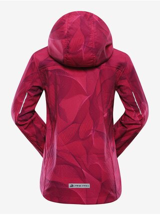Tmavě růžová holčičí softshellová bunda ALPINE PRO Hooro