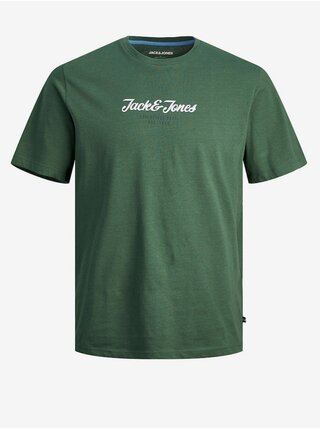 Tmavě zelené pánské tričko Jack & Jones Henry