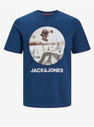 Modré pánske tričko Jack & Jones Navin