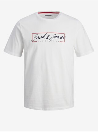 Bílé pánské tričko Jack & Jones Zion