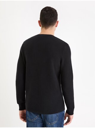 Čierny pánsky basic sveter Celio Genesis