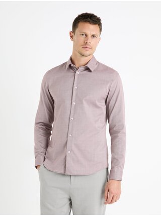 Světle fialová pánská košile Celio Narox 