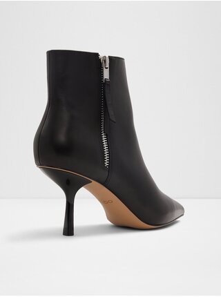 Černé dámské kožené kotníkové boty ALDO Ciron 