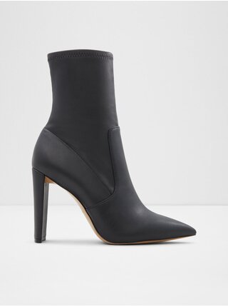 Černé dámské kotníkové boty na vysokém podpatku ALDO Dove 