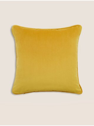 Žlutý sametový dekorativní polštář s motivem včely Marks & Spencer 