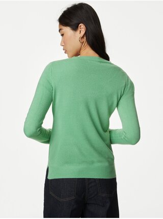 Zelený dámsky basic sveter Marks & Spencer