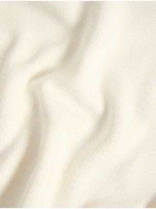Svetr s výstřihem do V, s vysokým podílem bavlny a příměsí z vlny merino Marks & Spencer smetanová