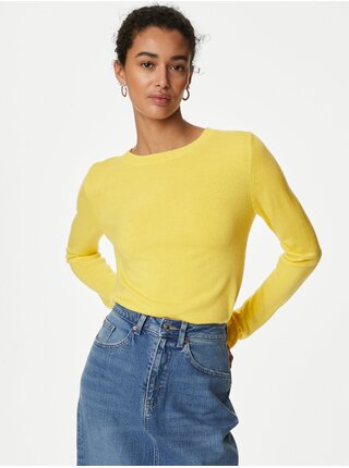 Žlutý dámský basic svetr Marks & Spencer 