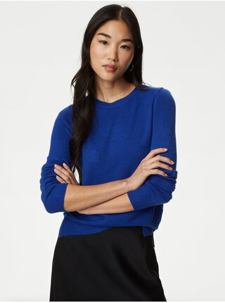 Modrý dámsky basic sveter Marks & Spencer