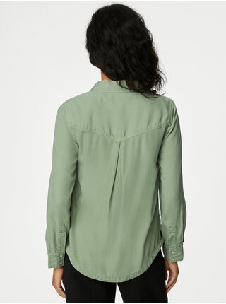 Zelená dámská košile Marks & Spencer   