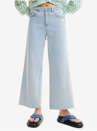 Svetlomodré dámske široké džínsy Desigual Denver