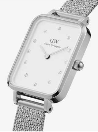 Dámské hodinky ve stříbrné barvě Daniel Wellington Quadro Lumine 