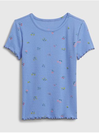 Modré holčičí květované tričko GAP