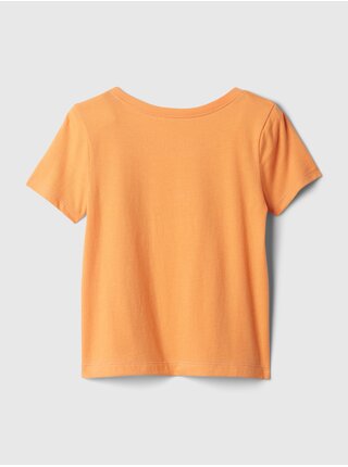 Oranžové dievčenské tričko GAP