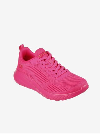 Neonově růžové dámské tenisky Skechers BOBS Squad Chaos - Color Rythms